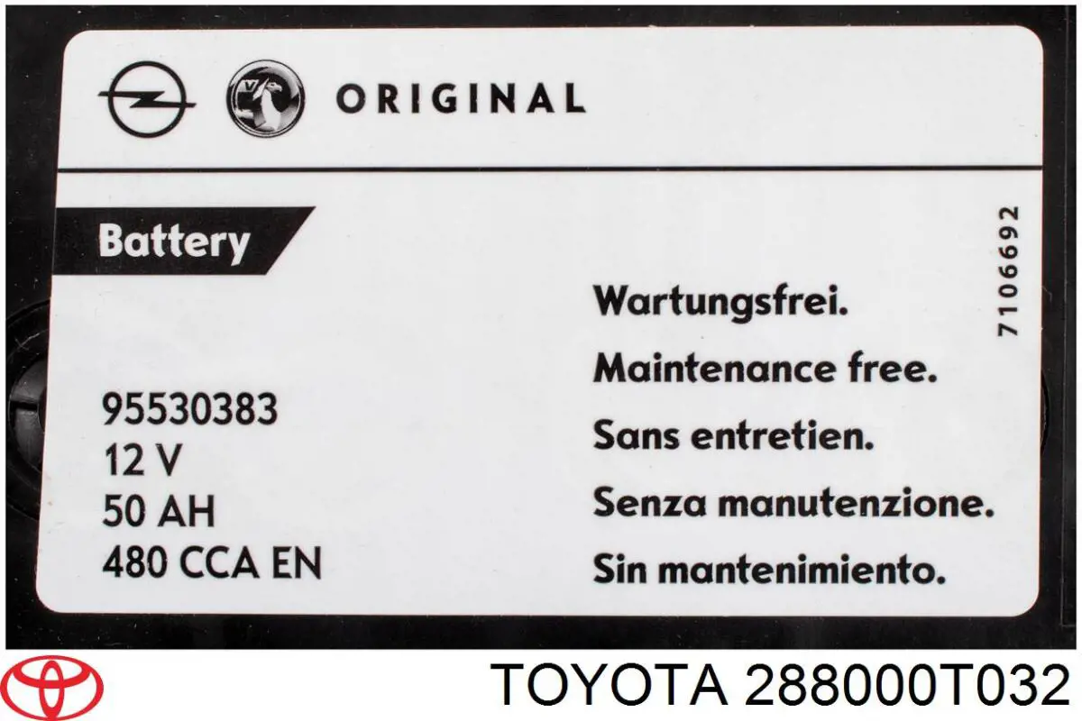 288000T032 Toyota Batería Start-Stop