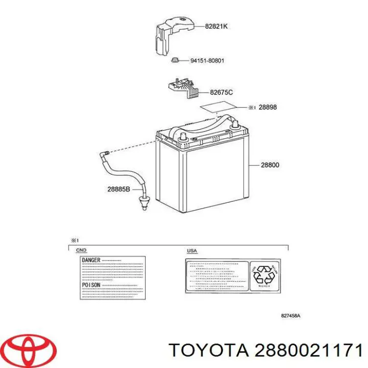 Batería de Arranque Toyota (2880021171)