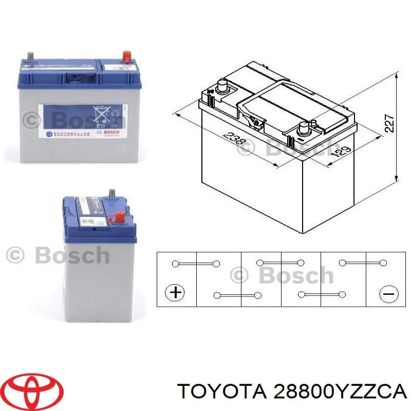 Batería de Arranque Toyota (28800YZZCA)
