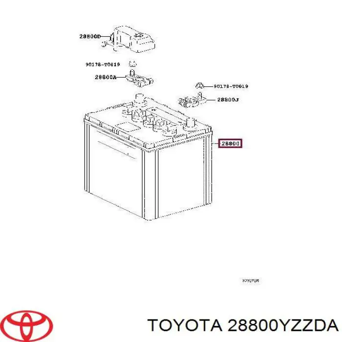 Batería de Arranque Toyota (28800YZZDA)