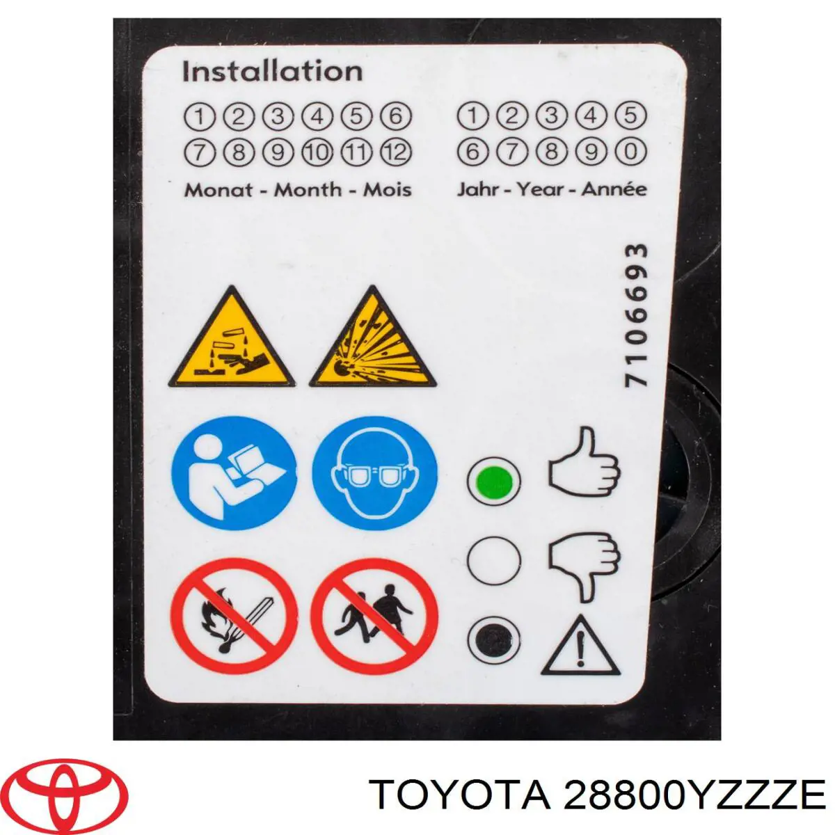 Batería de Arranque Toyota (28800YZZZE)