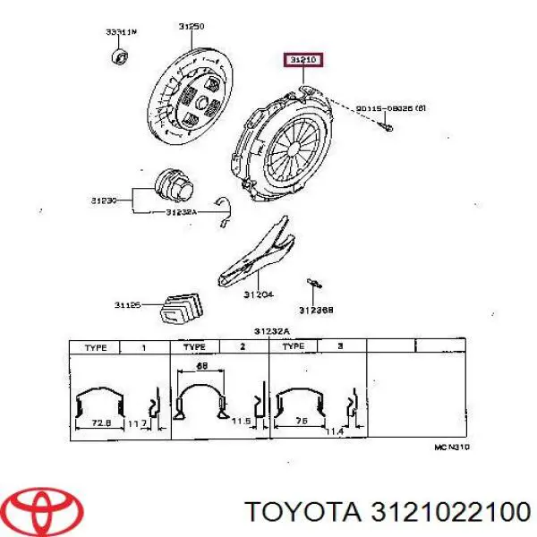 3121022100 Toyota