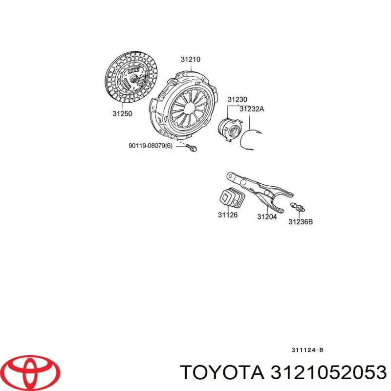 Comprar 3121052053 Toyota Plato de presión de embrague