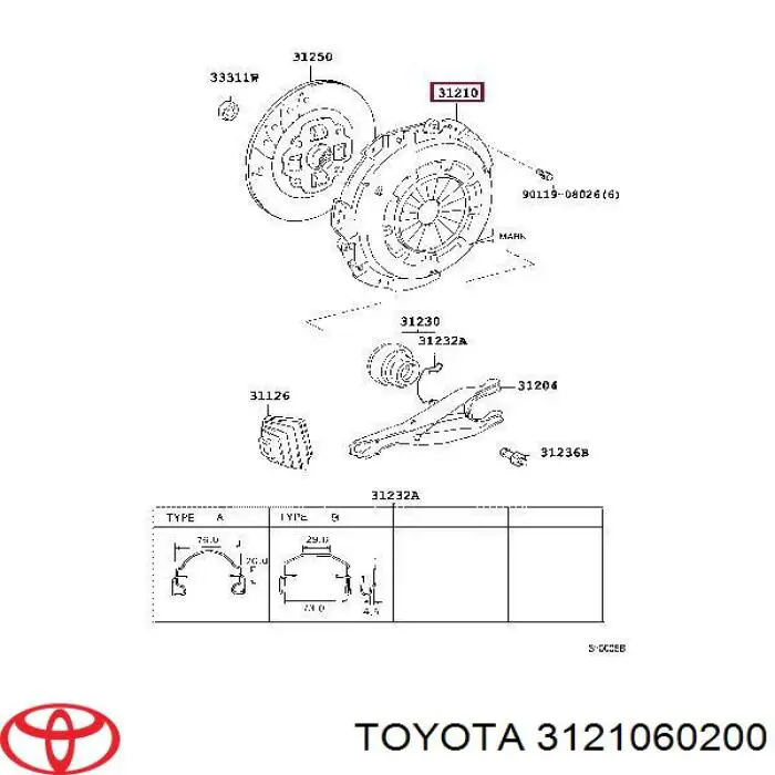Comprar 3121060200 Toyota Plato de presión de embrague