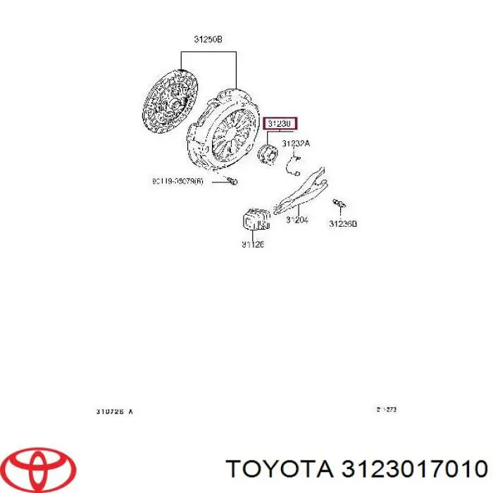Cojinete de desembrague Toyota Auris E15