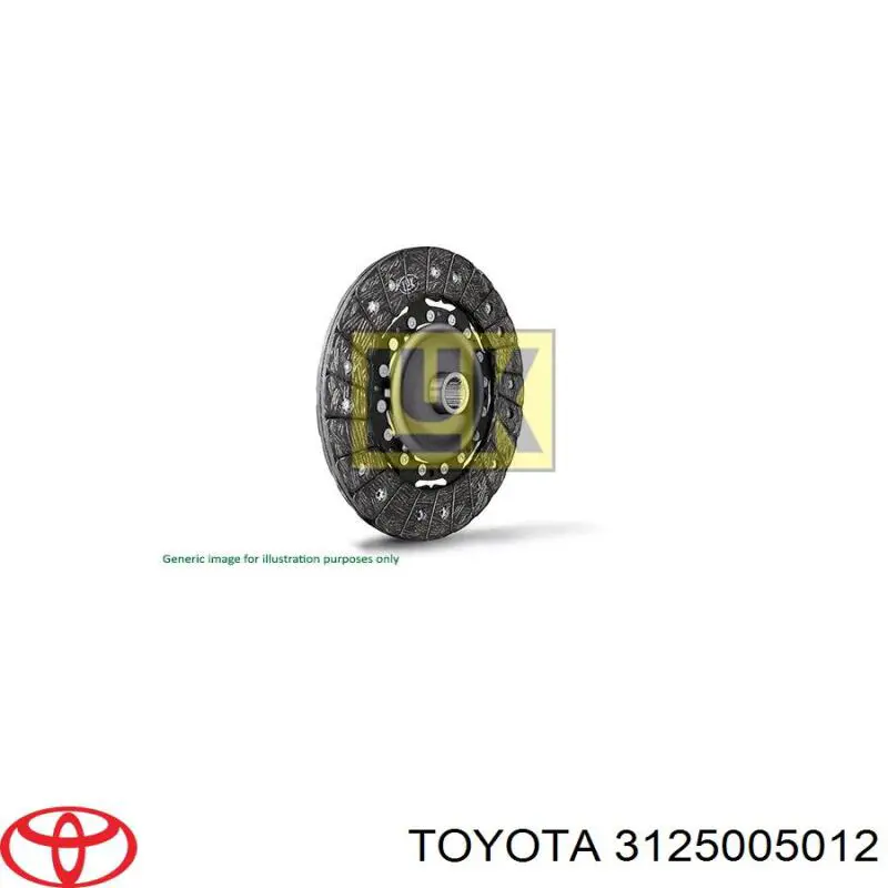 Embrague de disco Toyota 3125005012