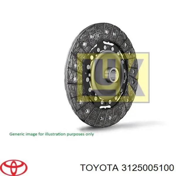 3125005100 Toyota disco de embrague