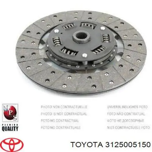 Disco de embrague Toyota 3125005150 precio, desde 66,26 EUR