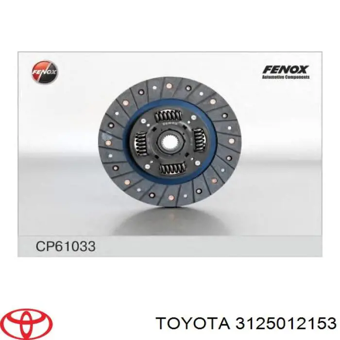 3125012153 Toyota disco de embrague