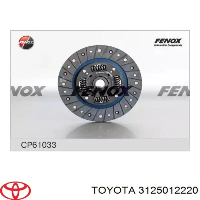 3125012220 Toyota disco de embrague