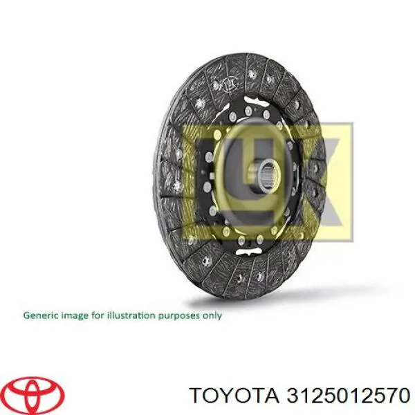 3125012570 Toyota disco de embrague