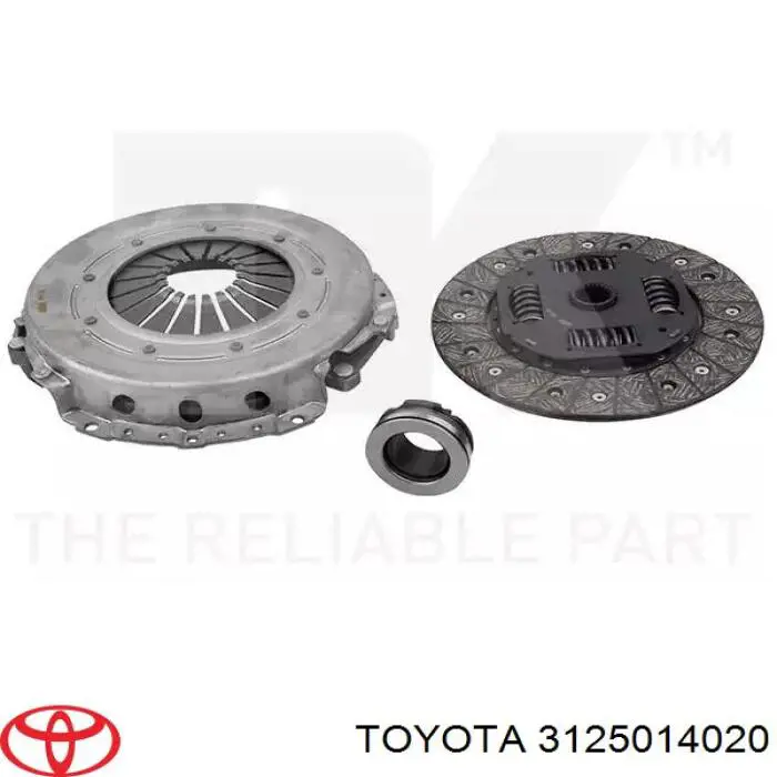 3125014020 Toyota disco de embrague