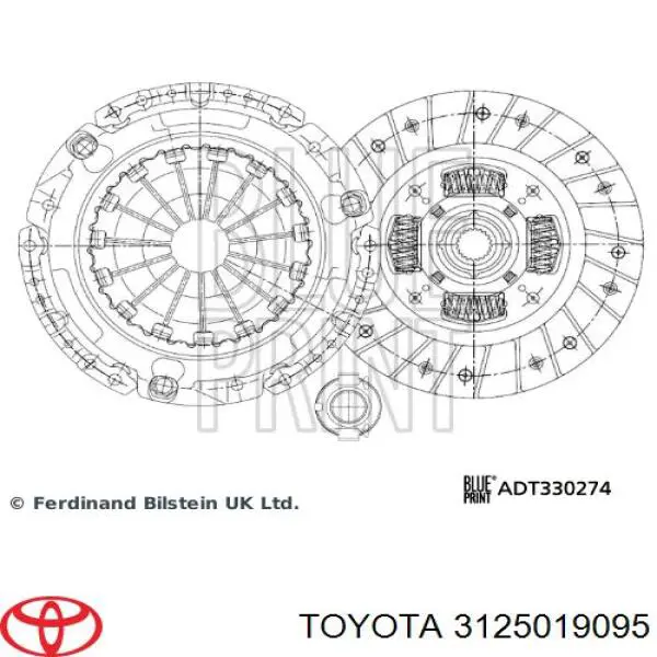 Mecanismo de embrague Toyota 3125019095 precio, desde 175,78 EUR