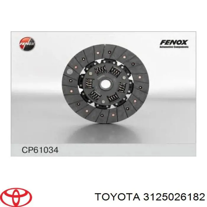 Embrague de disco Toyota 3125020140