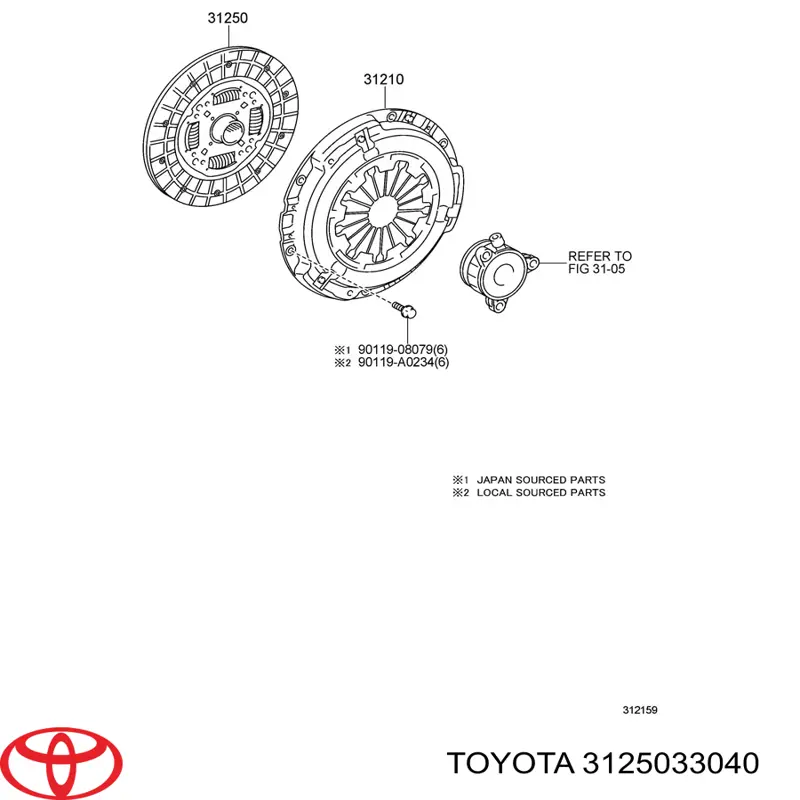 Disco de embrague Toyota 3125033040 precio, desde 88,01 EUR