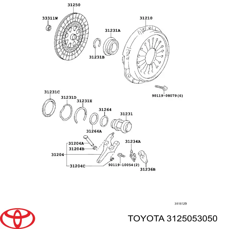 Disco de embrague Toyota 3125053050 precio, desde 84,70 EUR