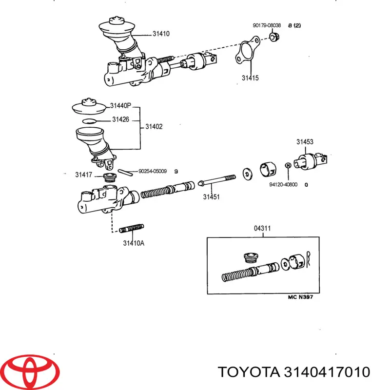  Toyota 3140417010 precio, desde 76,53 EUR
