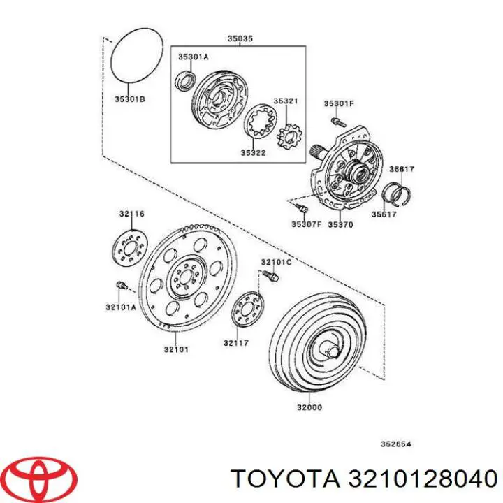 Volante de inercia Toyota 3210128040 precio, desde 188,00 EUR
