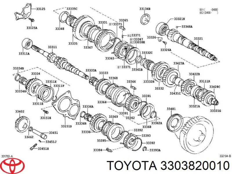 Anillo sincronizador Toyota 3303820010 precio, desde 106,27 EUR