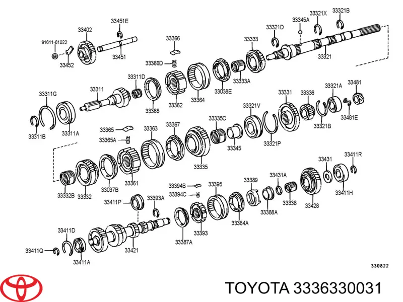 3336330031 Toyota