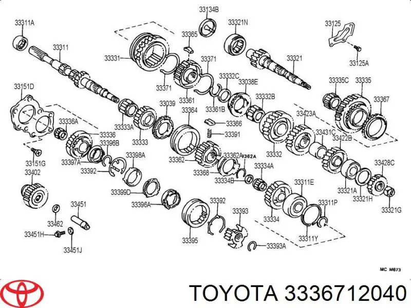 Comprar 3336712040 Toyota Anillo sincronizador