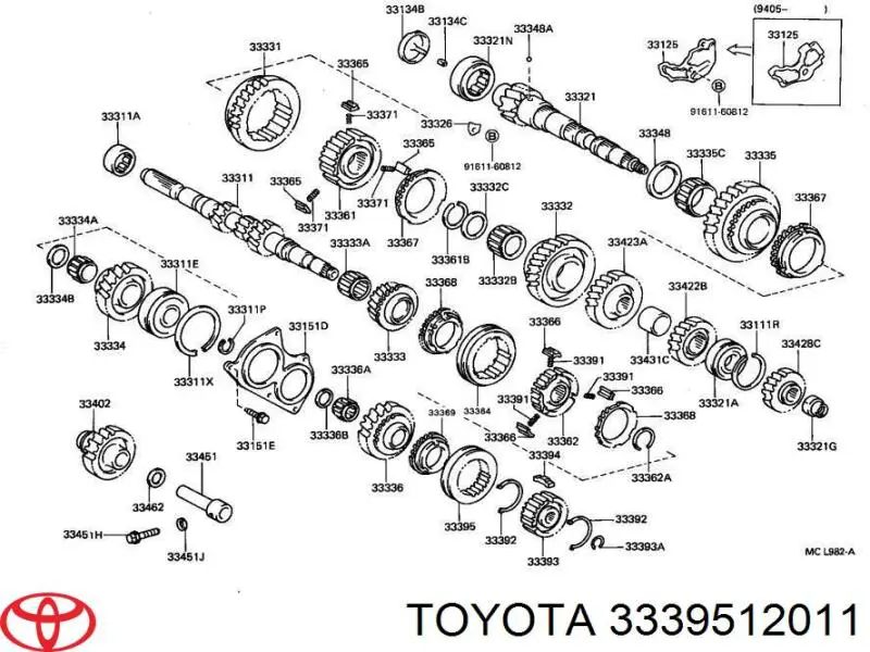 Anillo exterior del sincronizador de la quinta marcha Toyota 3339512011 precio, desde 208,87 EUR