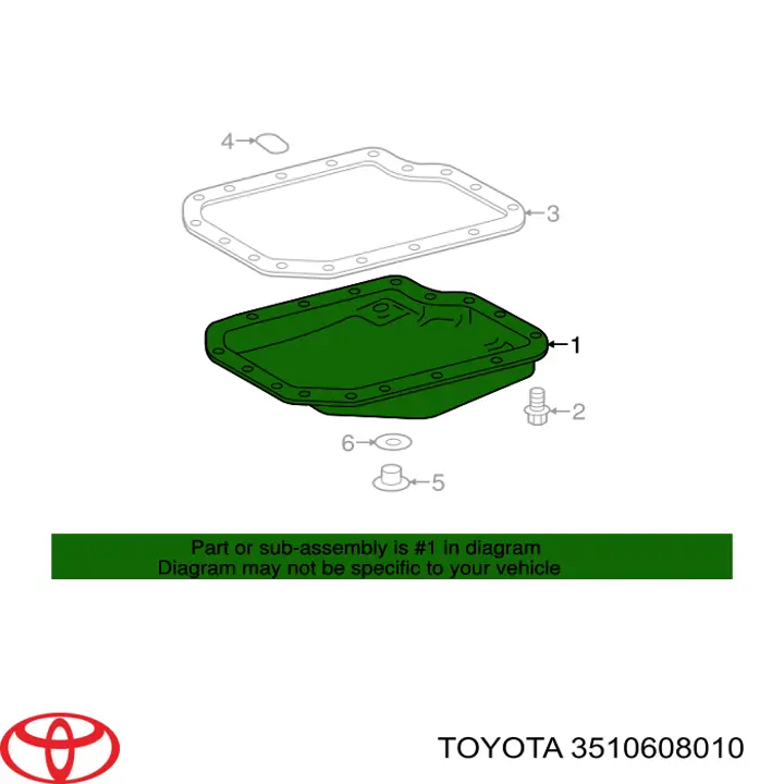 3510608010 Toyota cárter de aceite, caja automática