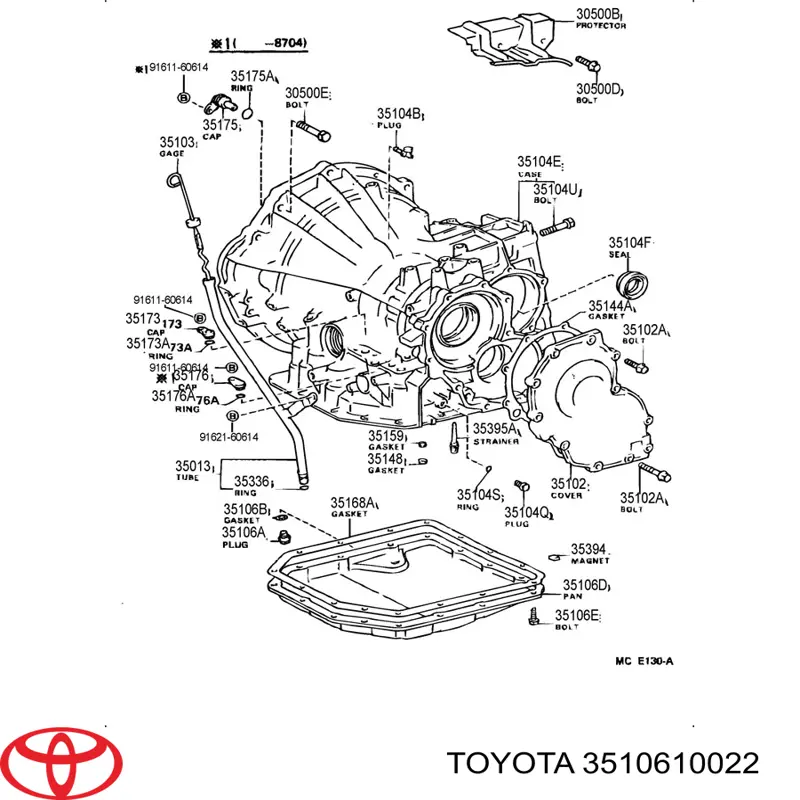 3510610022 Toyota cárter de aceite, caja automática