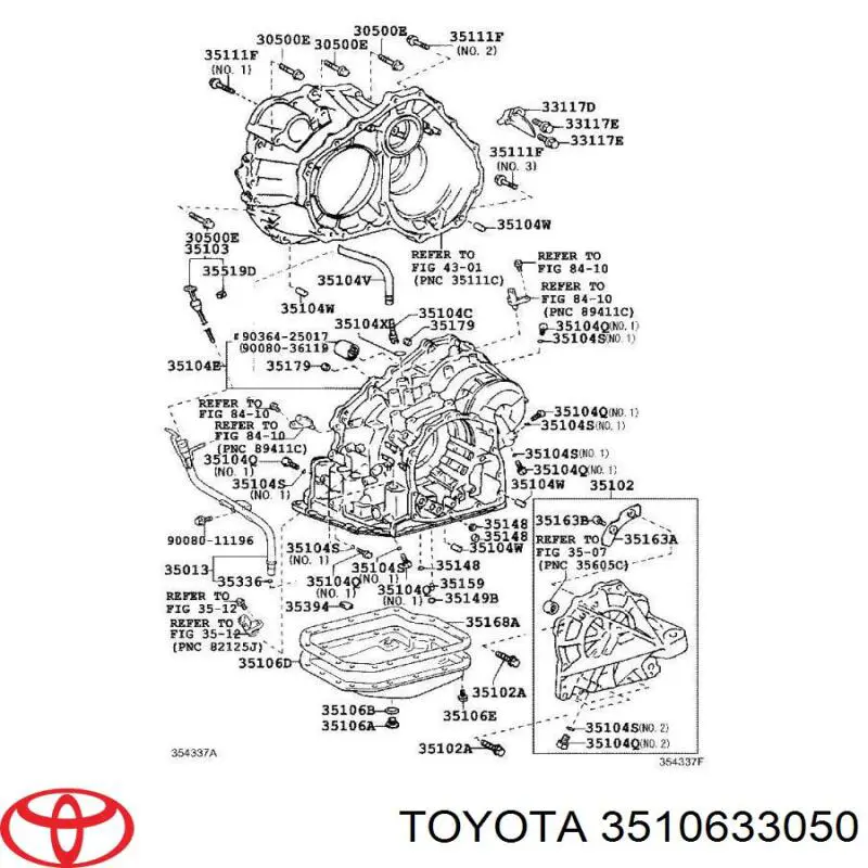 Cárter de aceite de la transmisión automática Toyota 3510633050 precio, desde 70,79 EUR