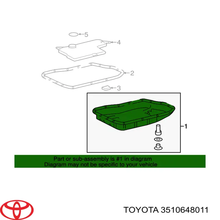 3510648011 Toyota cárter de transmisión automática