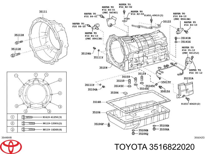 Junta del cárter de la transmisión automática/manual Lexus GS (S19)