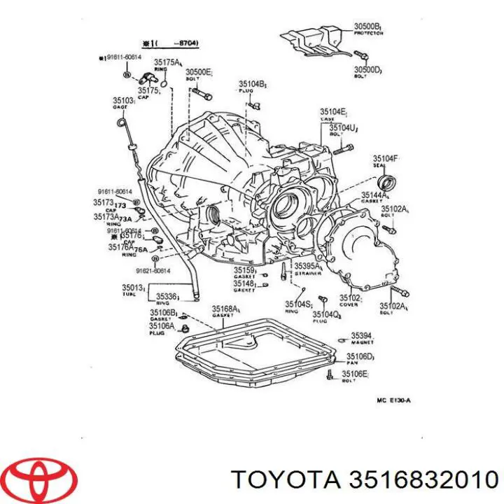 Junta del cárter de aceite de la caja de cambios Toyota 3516832010 precio, desde 5,12 EUR