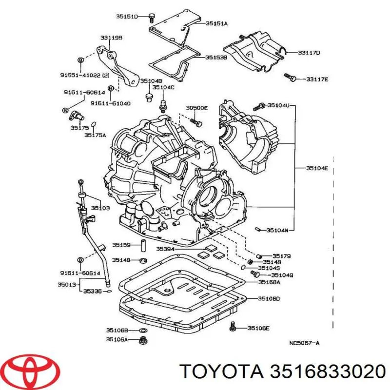 Junta del cárter de aceite de la caja de cambios Toyota 3516833020 precio, desde 26,44 EUR