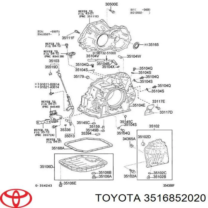 Junta del cárter de la transmisión automática/manual para Toyota Auris (E15)