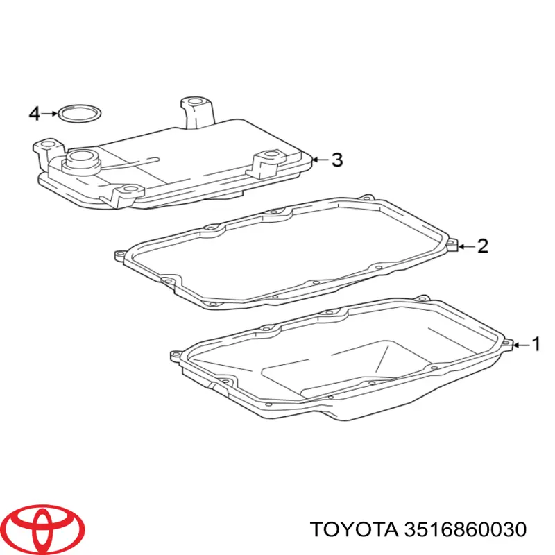 3516860030 Toyota junta, cárter de aceite, caja de cambios