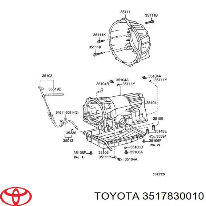 Junta del cárter de aceite de la caja de cambios Toyota 3517830010 precio, desde 3,24 EUR