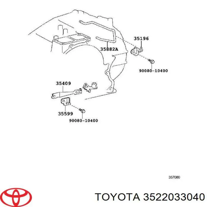 3522033040 Toyota solenoide de transmision automatica