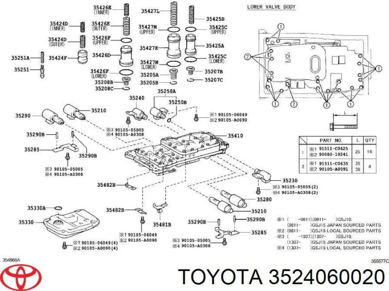 3524060020 Toyota