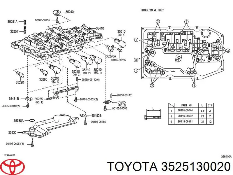  Toyota 3525130020 precio, desde 61,56 EUR