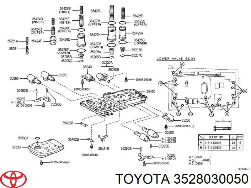 3528030050 Toyota solenoide de transmision automatica