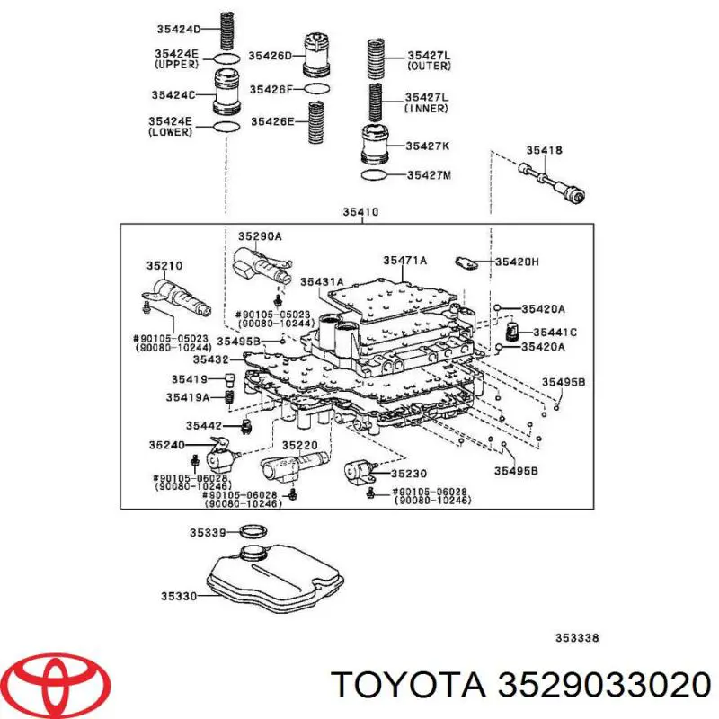 Solenoide de transmisión automática Toyota 3529033020 precio, desde 186,13 EUR