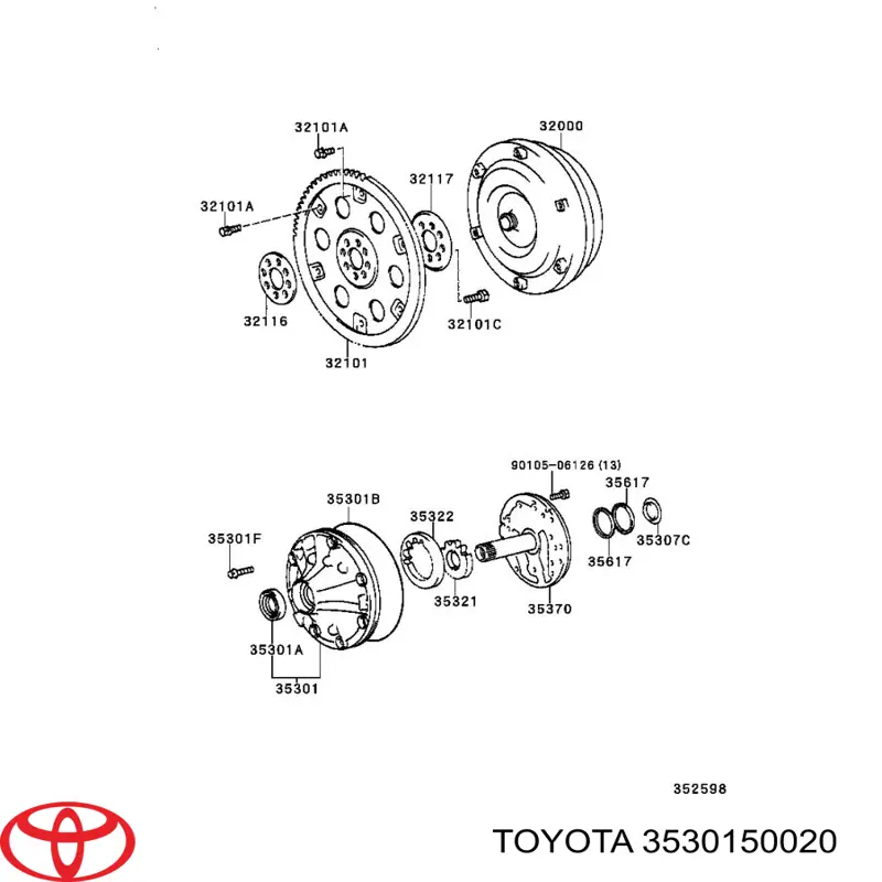3530150020 Toyota Bomba de aceite de la transmisión automática