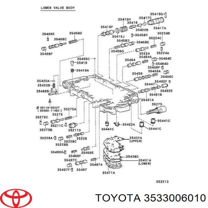 3533006010 Toyota filtro caja de cambios automática