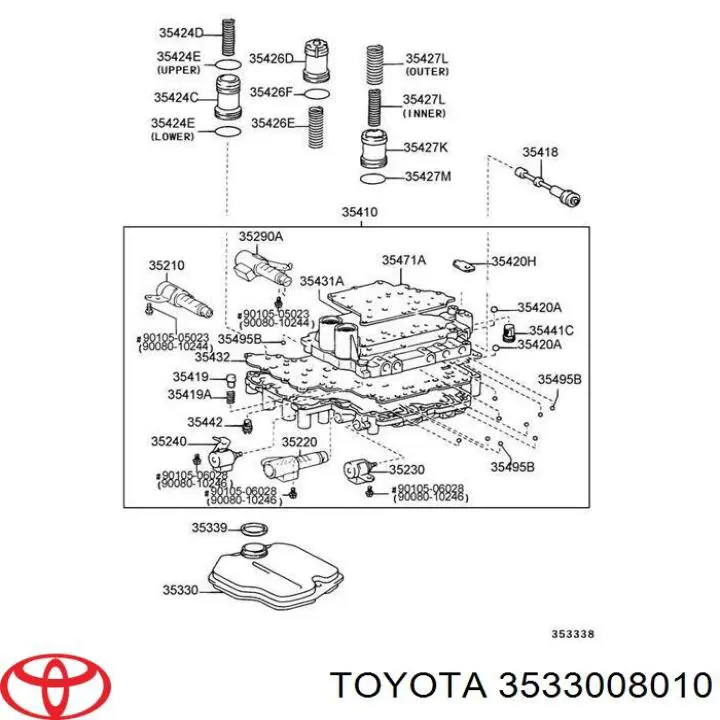 Comprar 3533008010 Toyota Filtro de transmisión automática