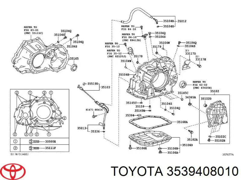 3539408010 Toyota imán de transmisión automática