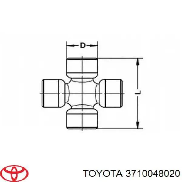 3710048020 Toyota árbol cardán trasero completo