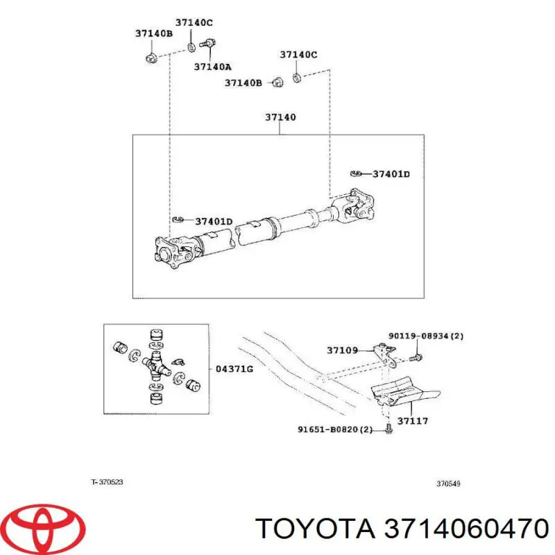 Árbol de transmisión delantero Toyota 3714060470 precio, desde 194,19 EUR
