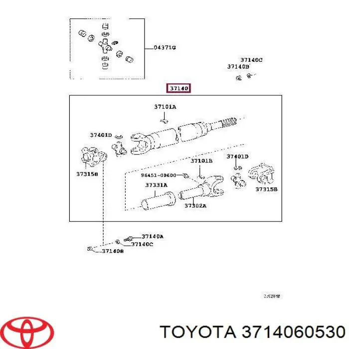 Comprar 3714060530 Toyota Árbol de transmision delantero