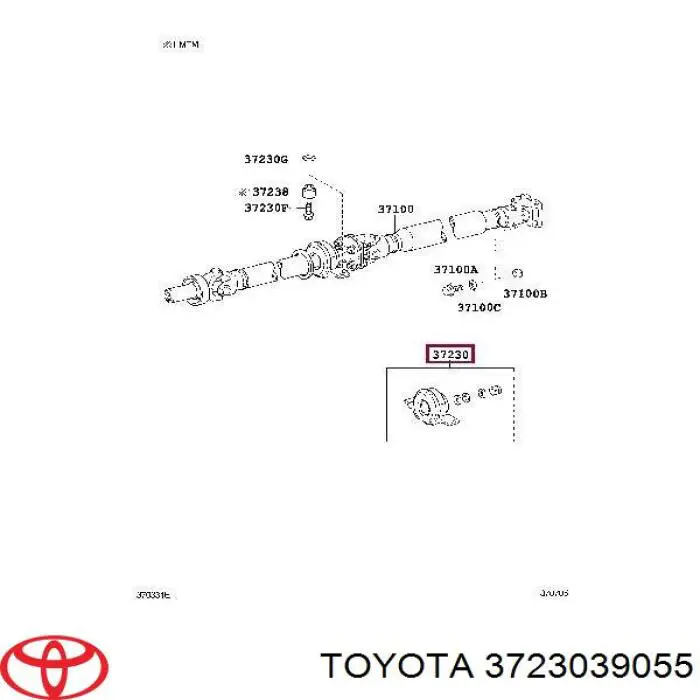 3723039055 Toyota suspensión, árbol de transmisión