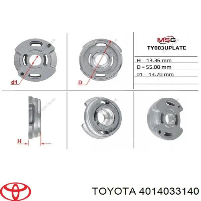 4014033140 Toyota bomba hidráulica de dirección